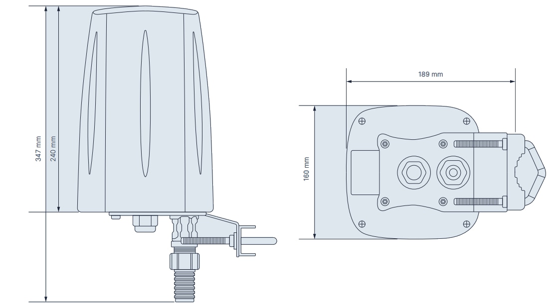Mechanical Drawing - Teltonika PR1IC860 Outdoor LTE/WI-FI® Antenna